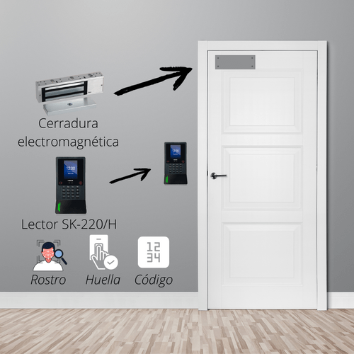 MENGQI-CONTROL Kit de control de acceso con cerradura magnética eléctrica  de 600 libras para puerta interior o exterior 3 control remoto soporte ZL